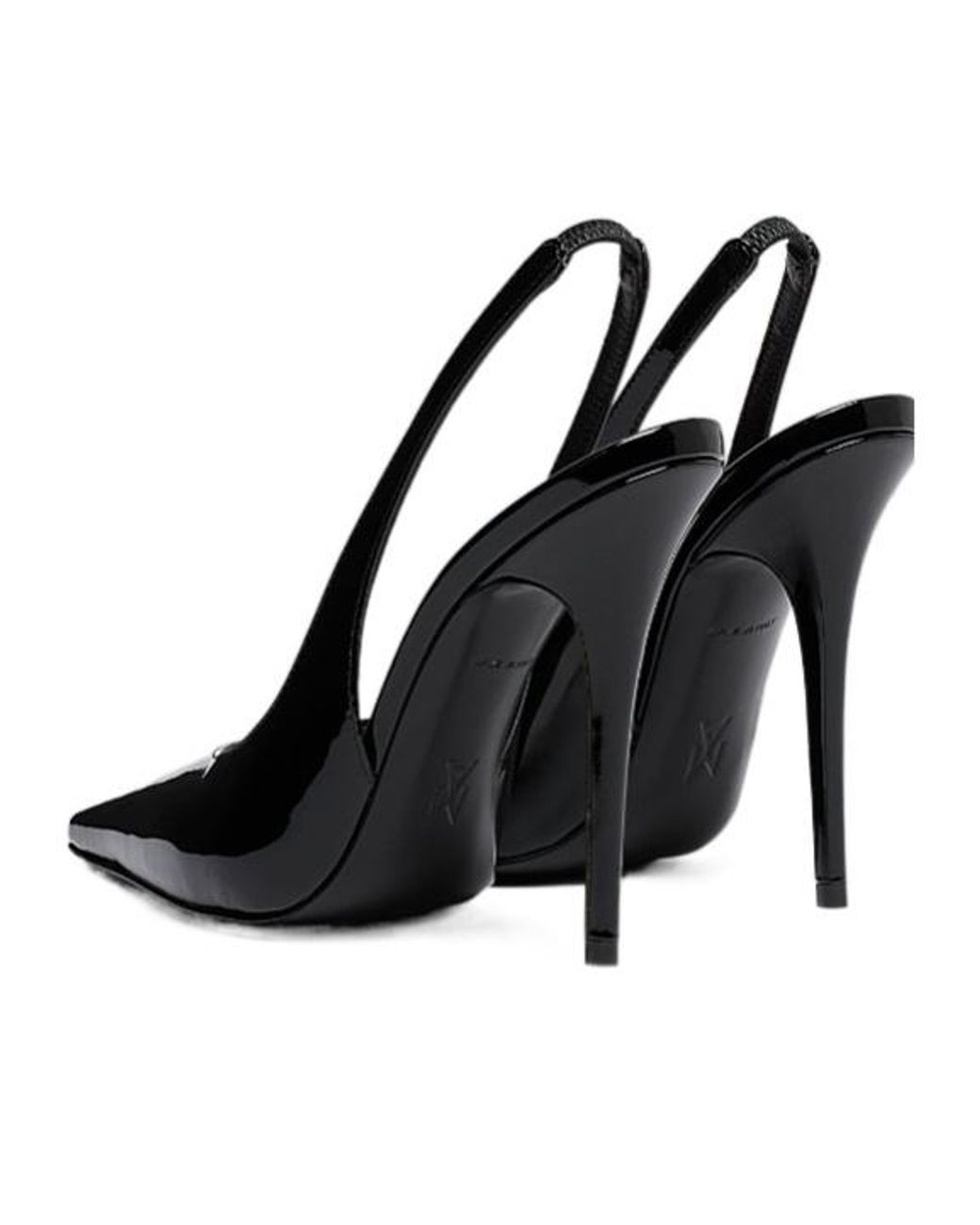 AMINA MUADDI Black Pointed High-Heeled Sandals
