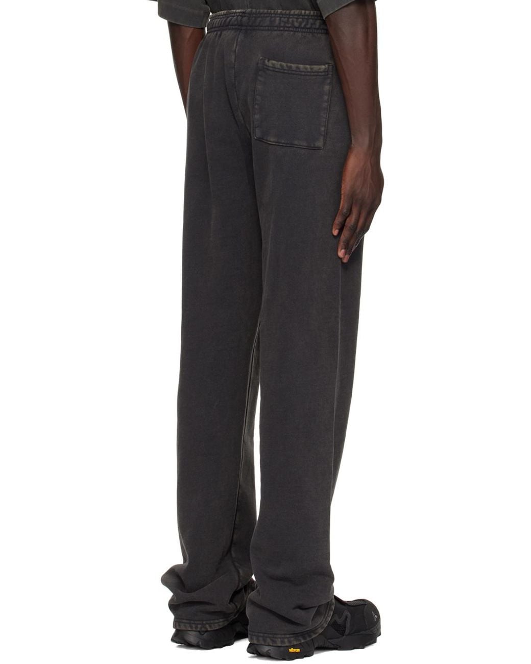 Entire studios Black Straight-Leg Elasticated Waistband Track Trousers for men