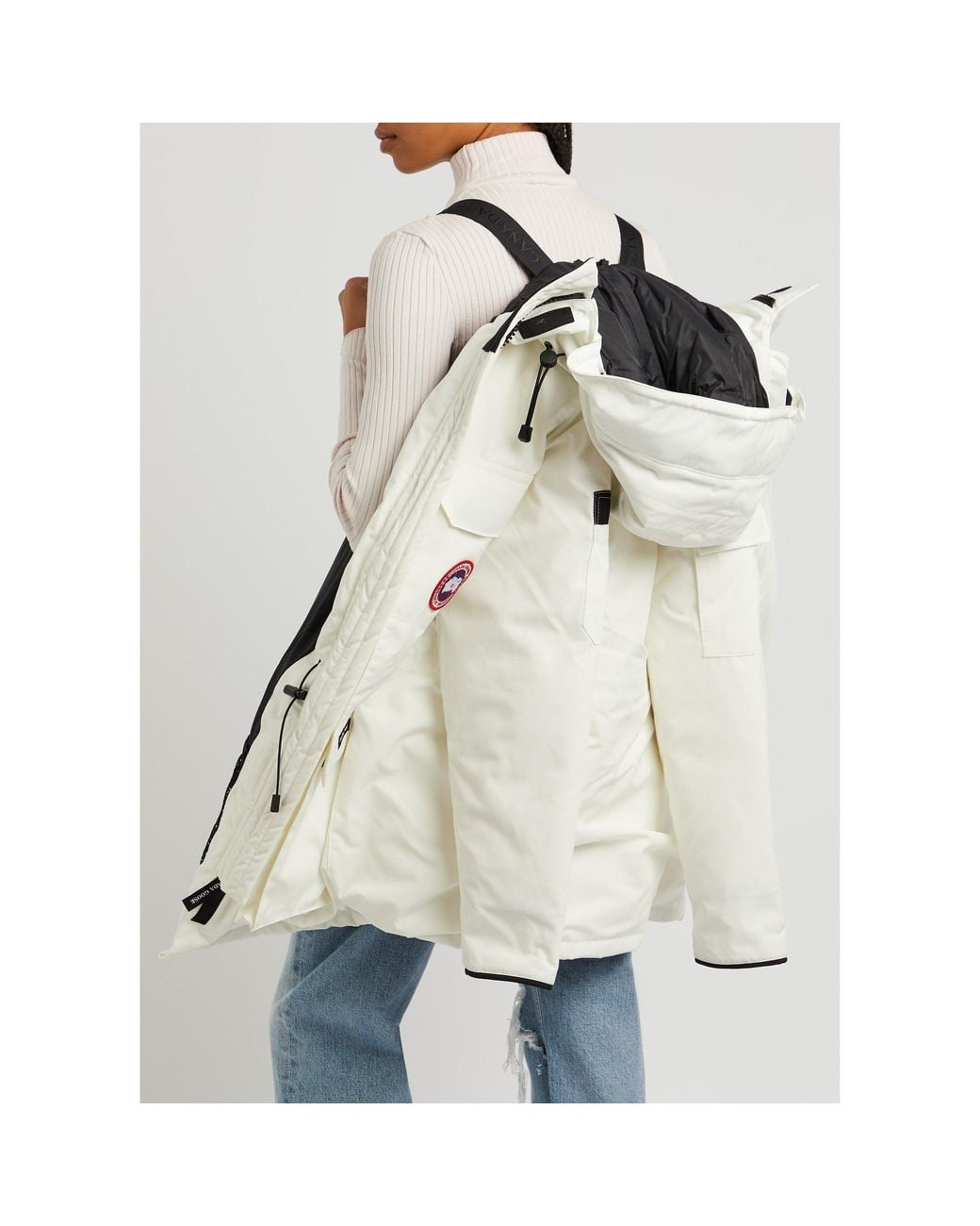 Canada Goose White Thickened Waterproof Down Coat