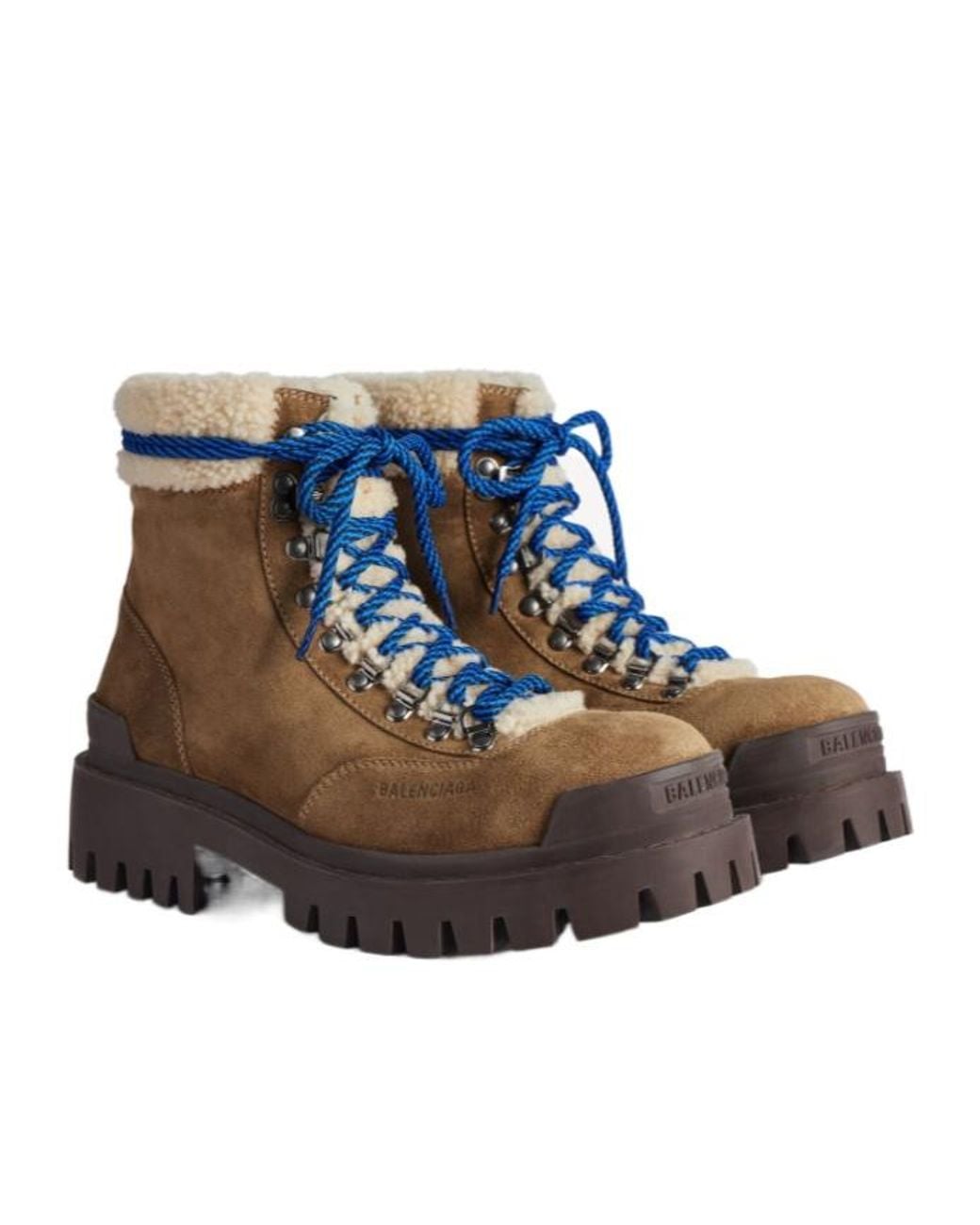 Balenciaga Brown Combat Strike Winter Boot