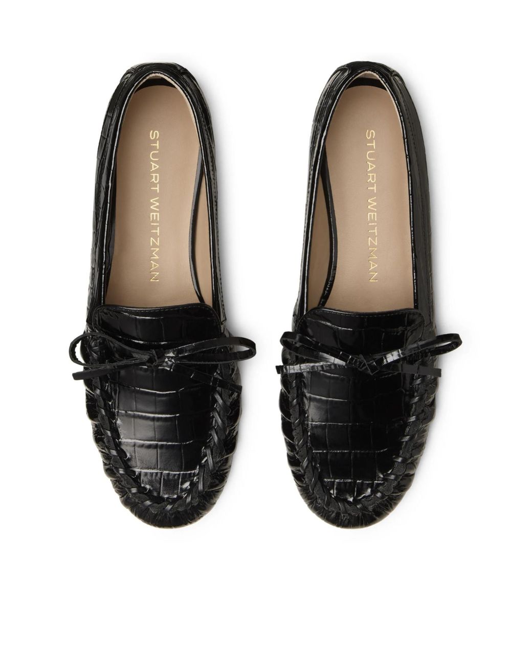 Stuart Weitzman Black Britt Bow Flats