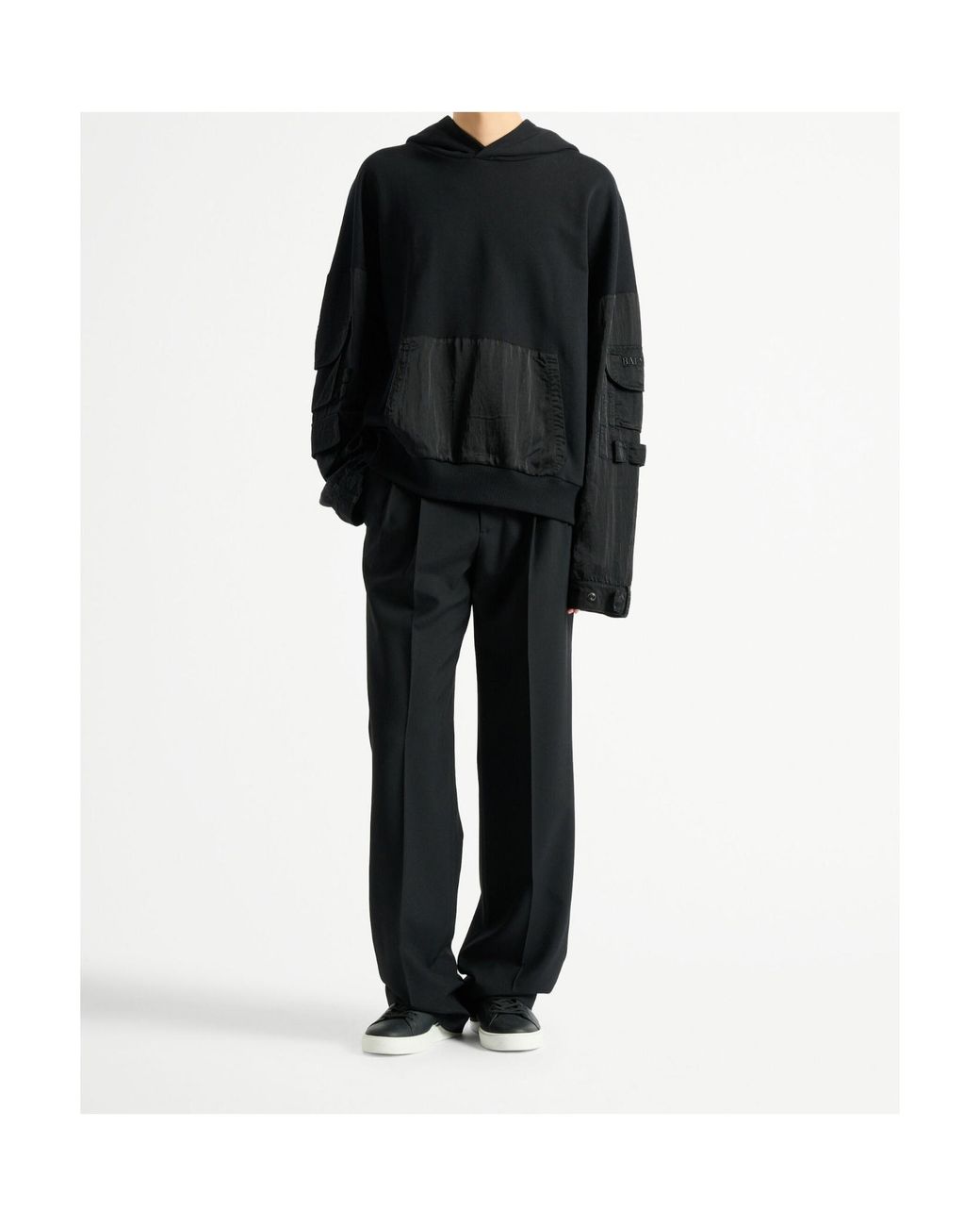 Balmain Black Vintage Utility Hoodie for men