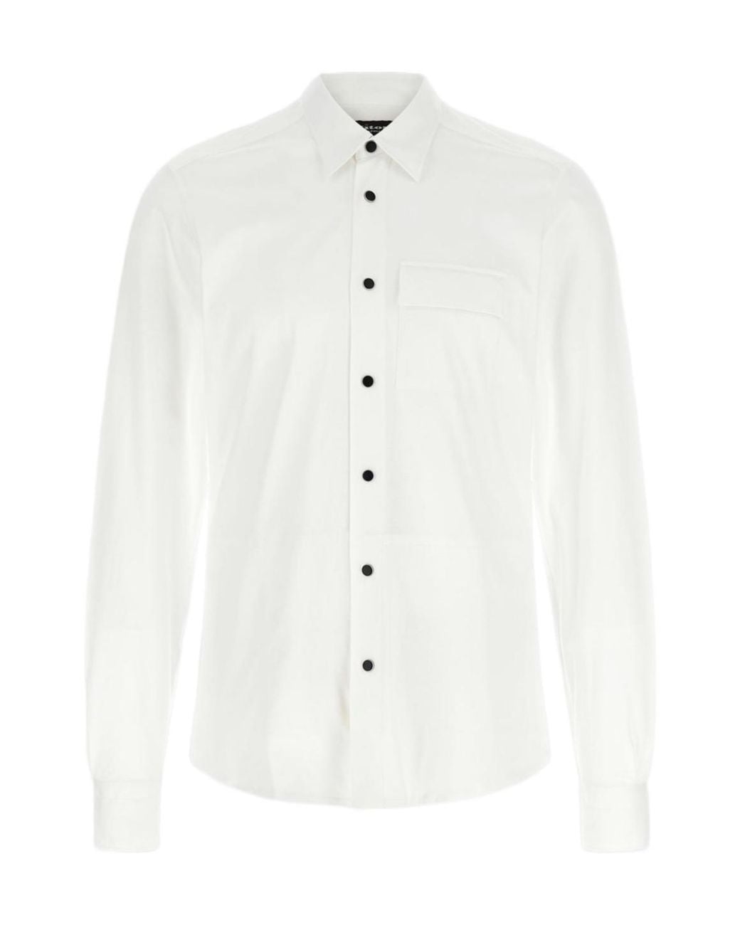Kiton White Buba Snap-Front Shirt for men