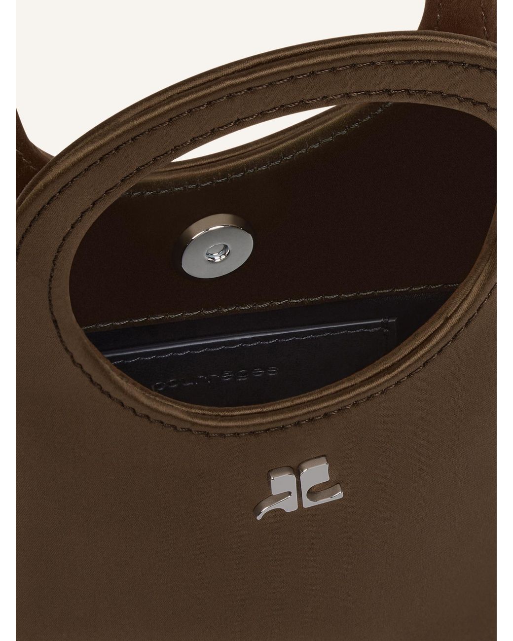Courreges Brown Small Holy Tote Bag