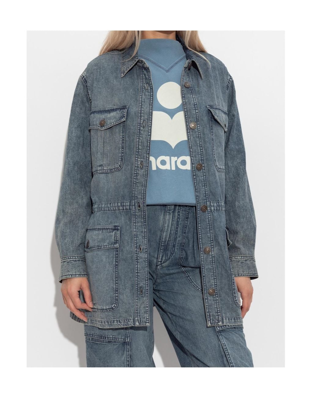 Isabel Marant Blue Isabel Marant Étoile Buttoned Denim Jacket