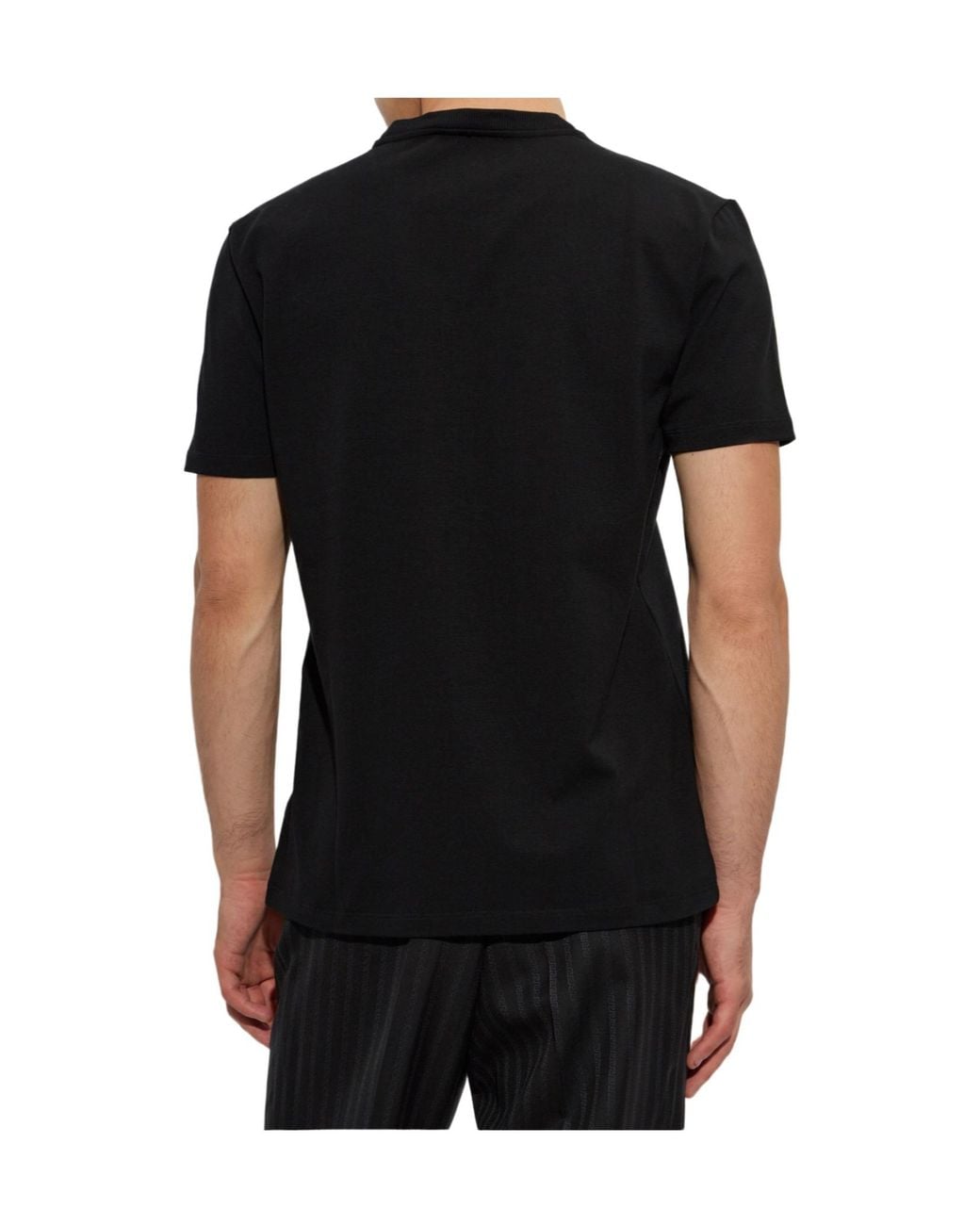 Versace Black Medusa Patch Crewneck T-Shirt for men