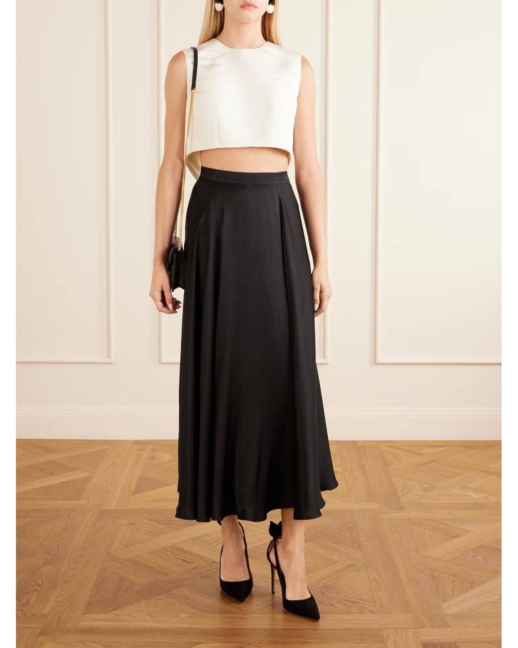 Lanvin White Short Top With Bow Decoration