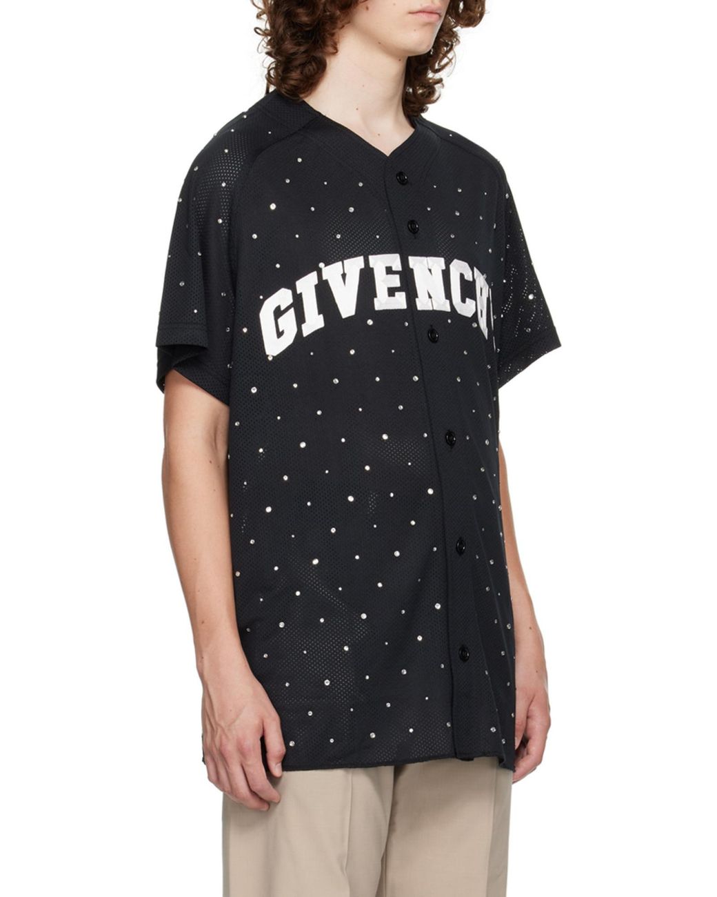 Givenchy Black College Baseball Shirt for men