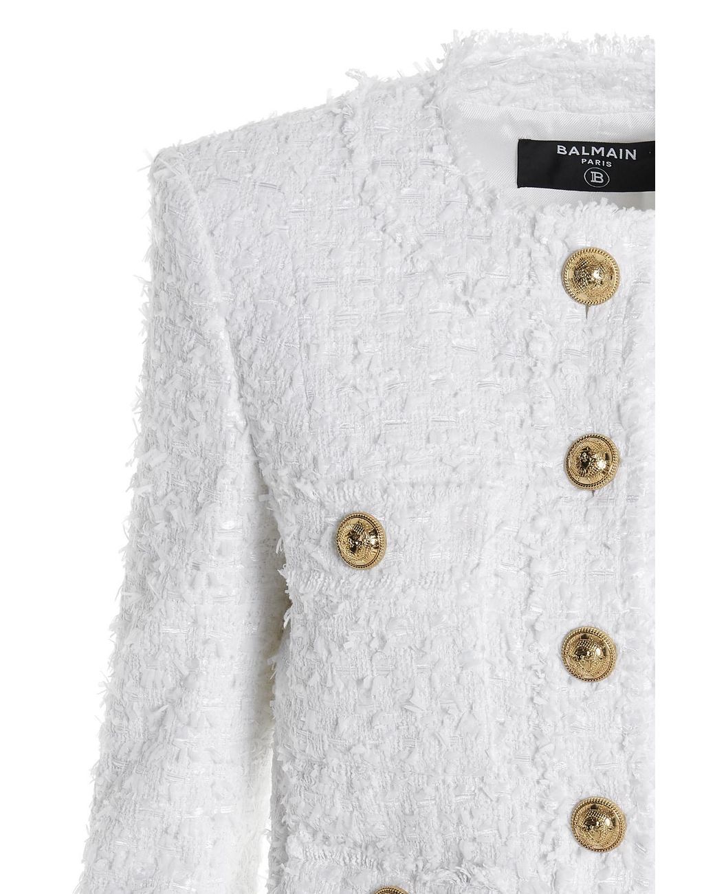 Balmain White Tweed Jacket