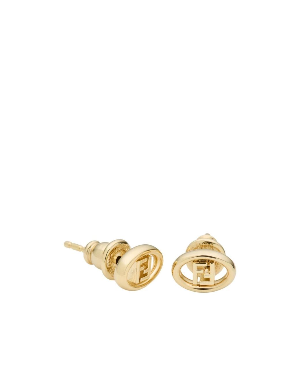 Fendi Metallic Colored Metal Earrings