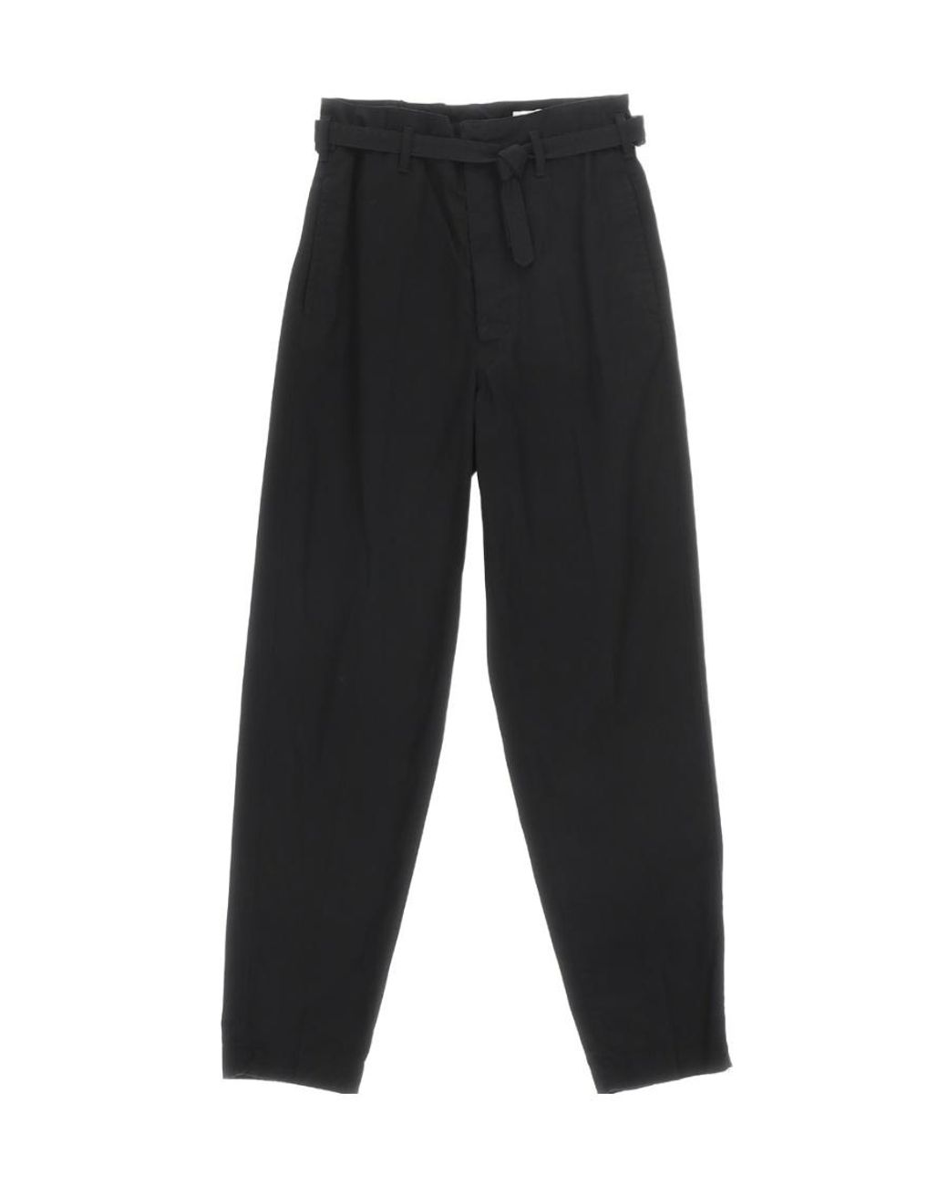 Lemaire Black Logo Casual Pants for men