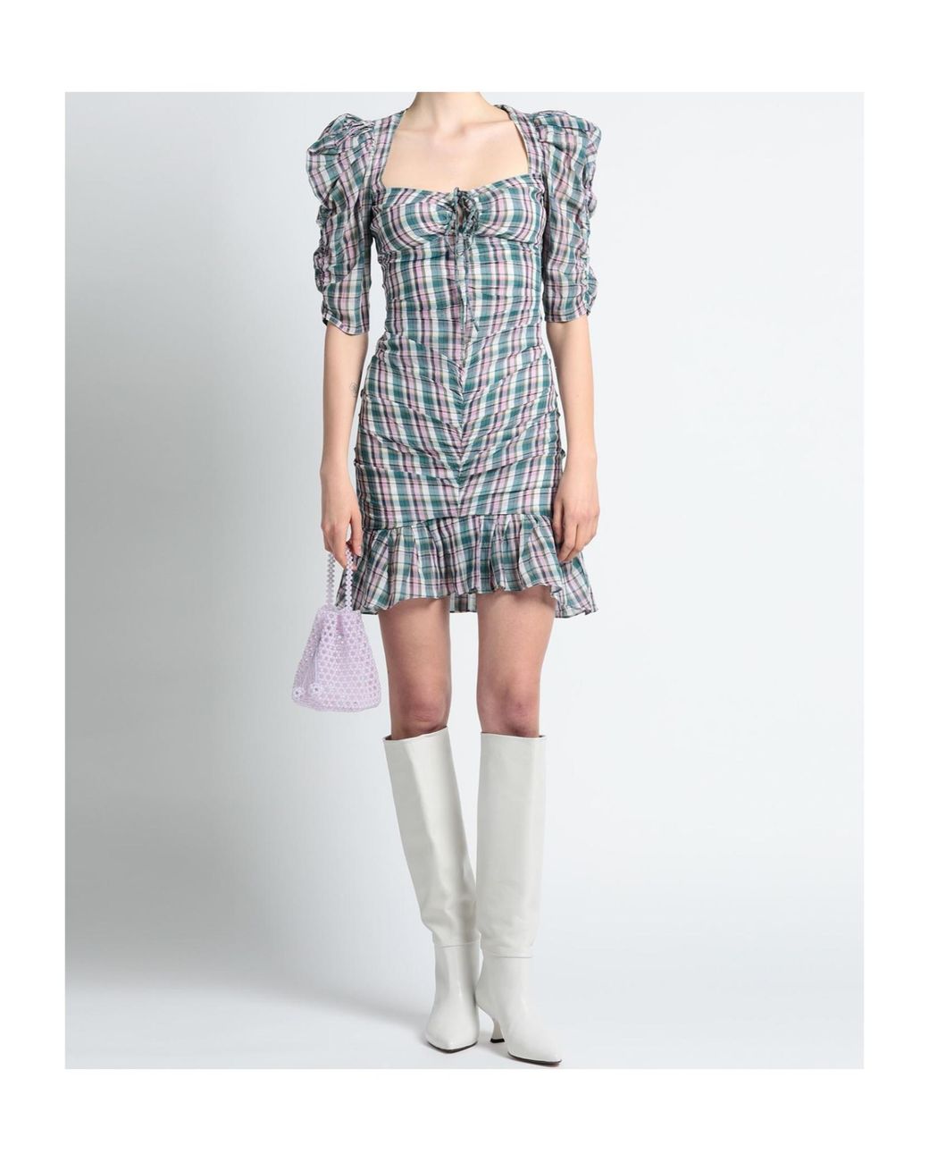 Isabel Marant Blue Plaid Dress
