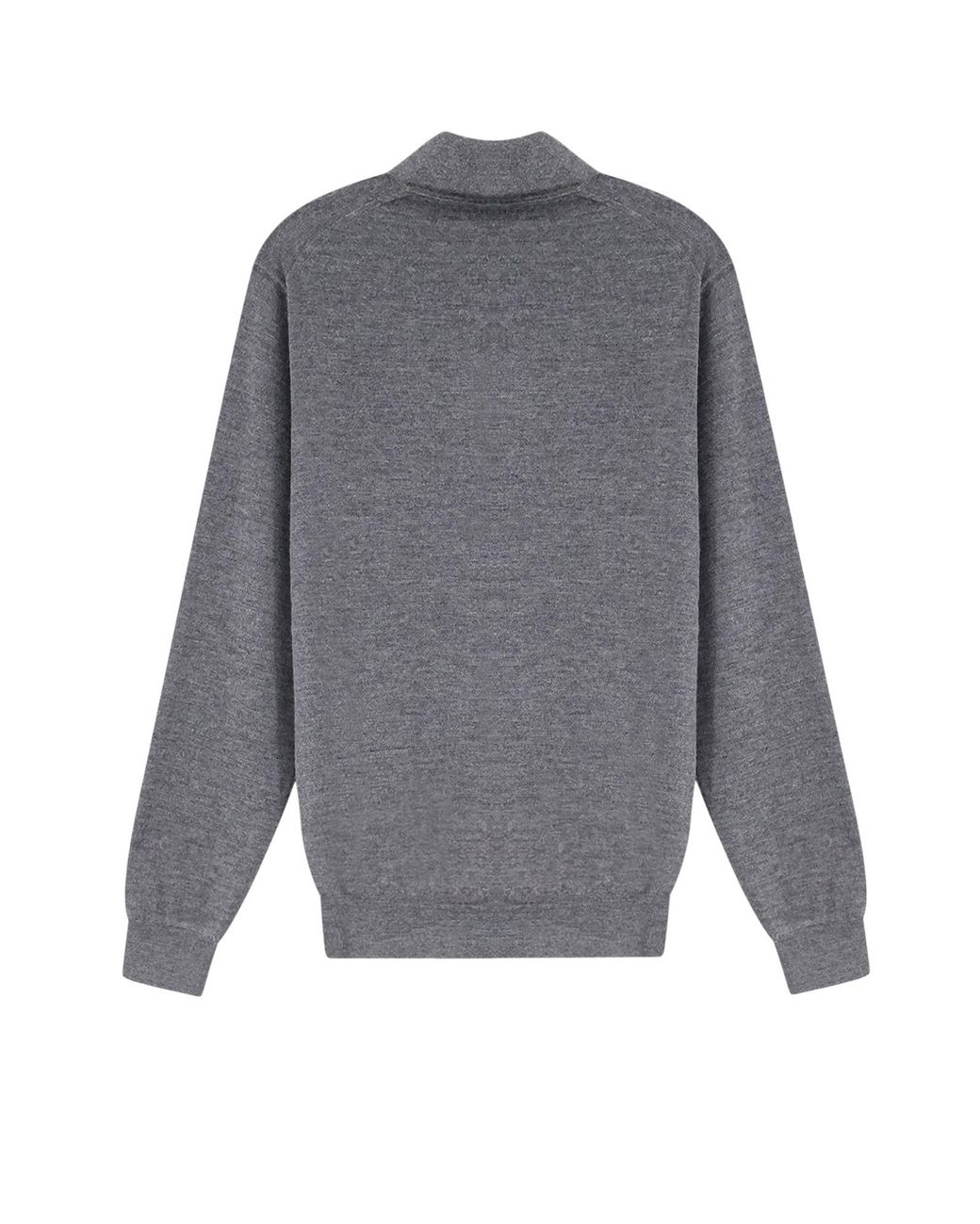 Brunello Cucinelli Gray Long Sleeve Polo Shirt for men
