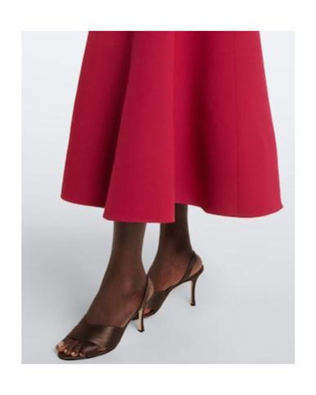 Roland Mouret Red Embellished Wool And Silk Midi Dress