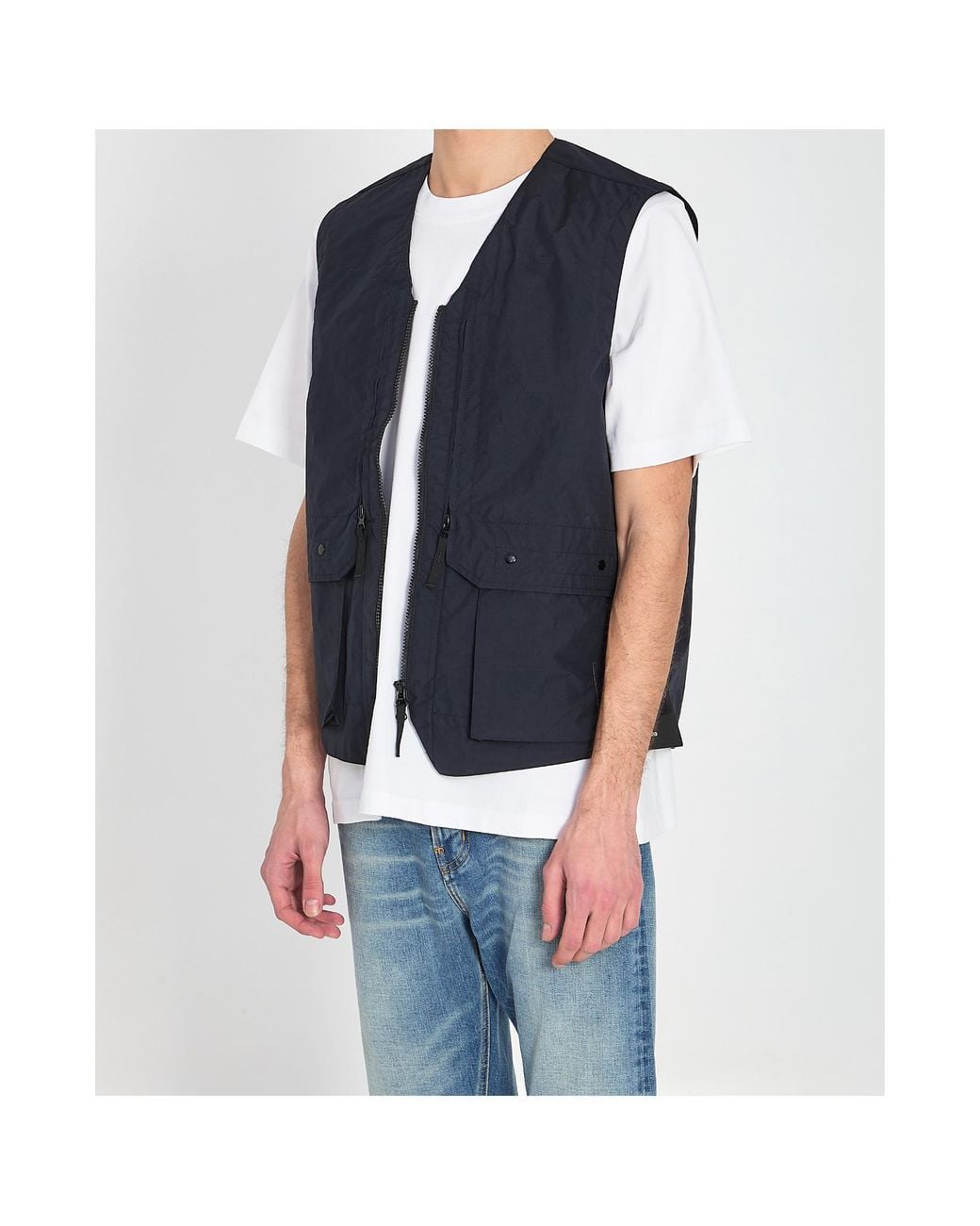 Stone Island Blue Zipped Vest for men
