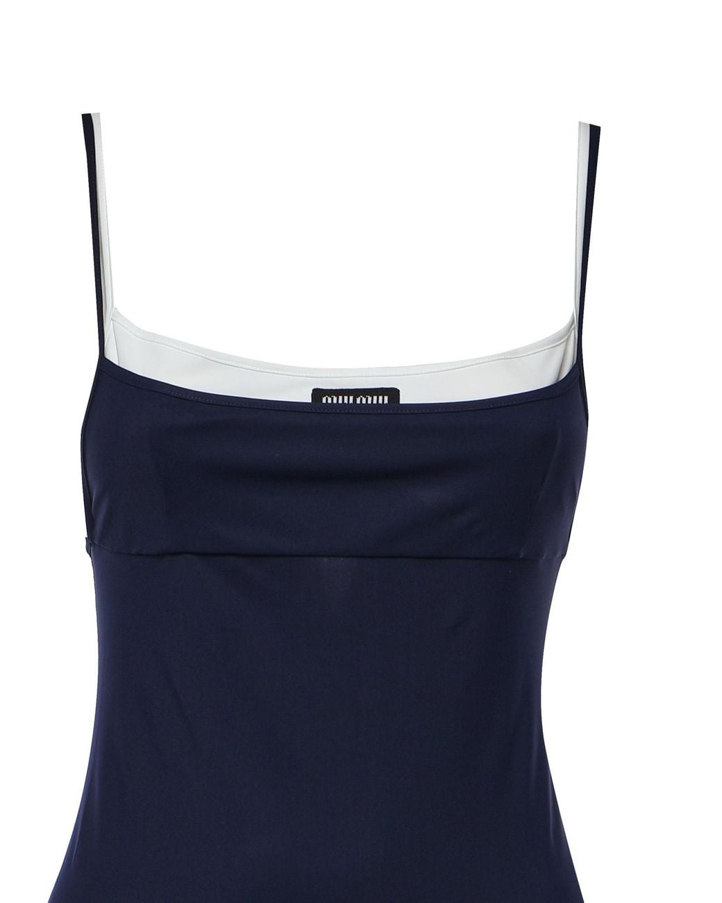 Miu Miu Blue Stretch Jersey Midi Dress