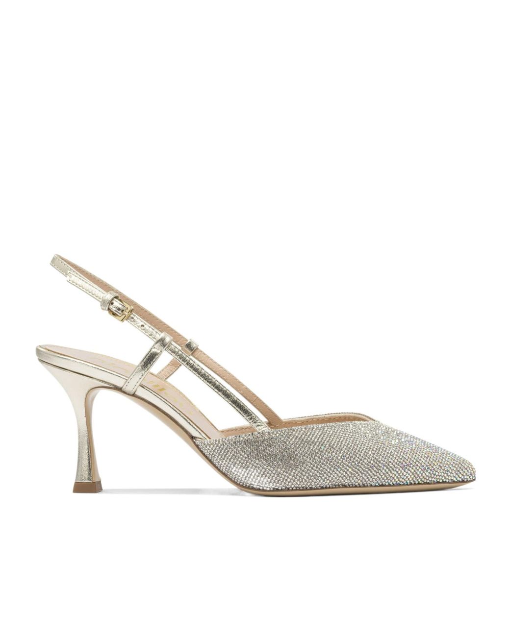 Ninalilou White 65Mm Crystal-Embellished Slingback Pumps
