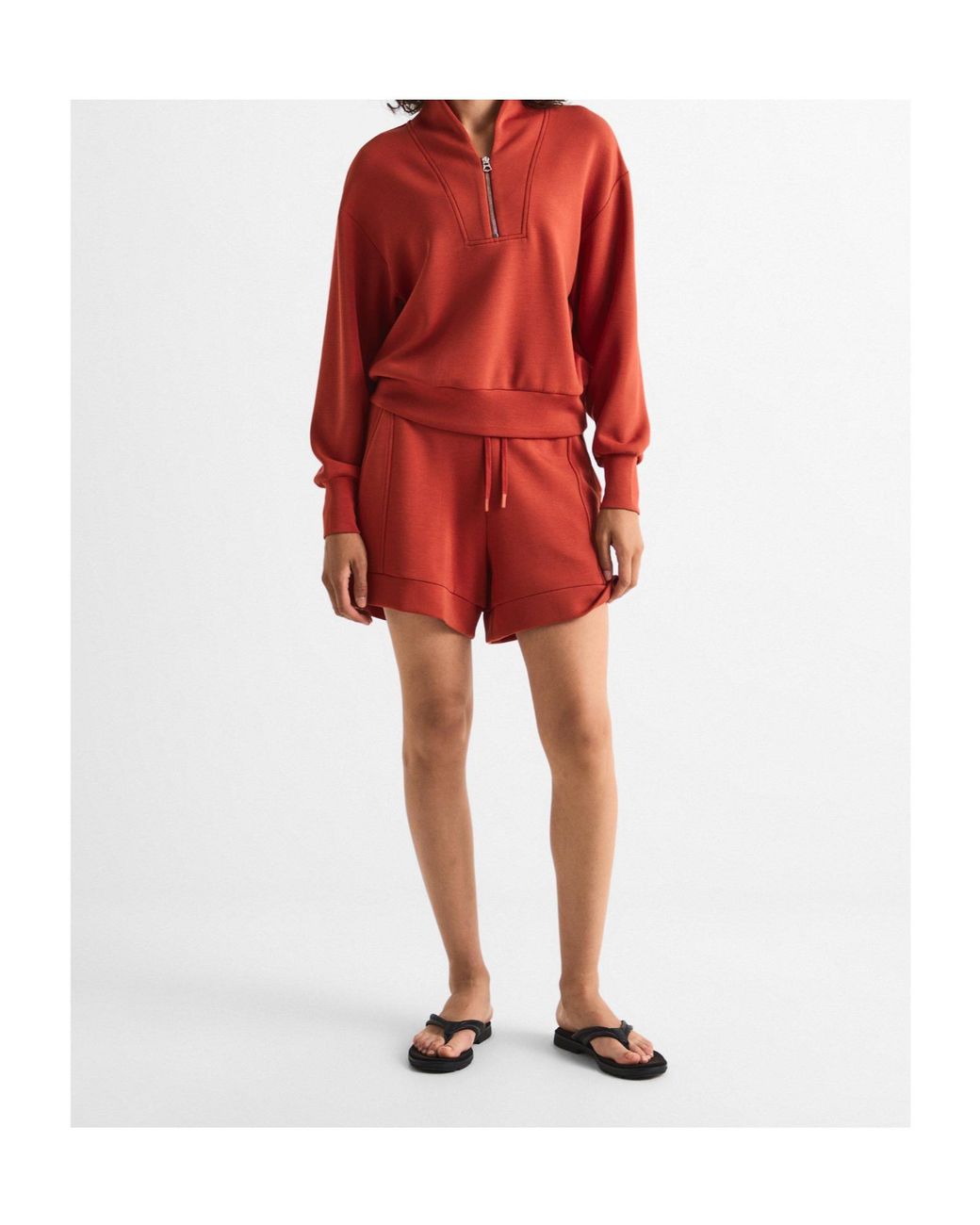 Varley Red Half-Zip Sweatshirt