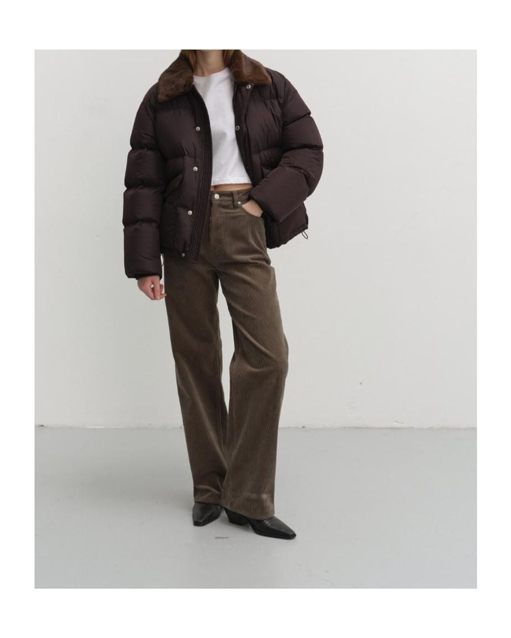 DUNST Blue Long-Sleeved, Collared Padded Jacket for men
