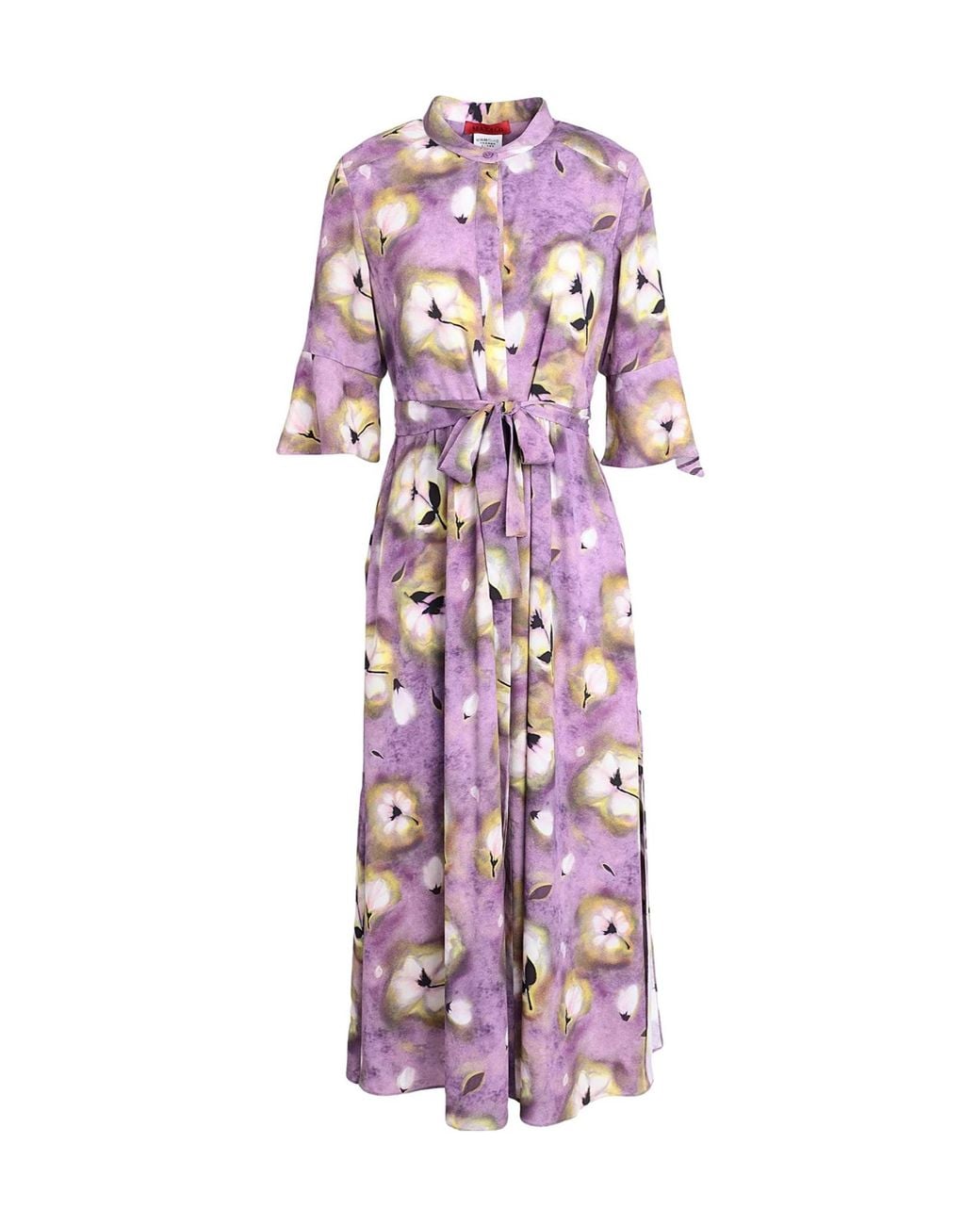 MAX&Co. Purple Flower-Printed Shirt Dress