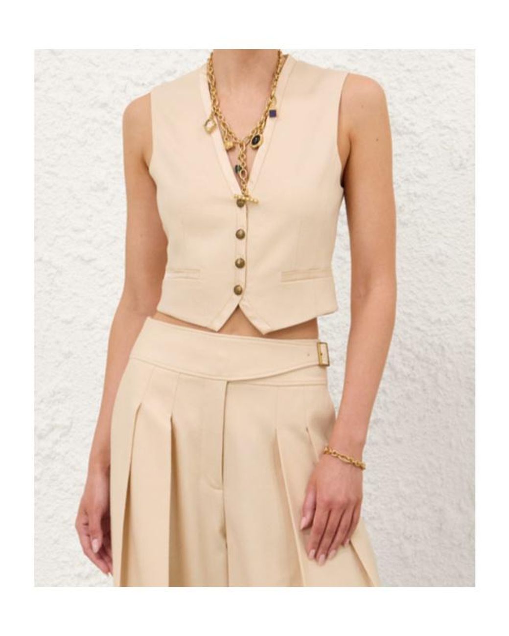 Zimmermann Natural V-Neck Vest