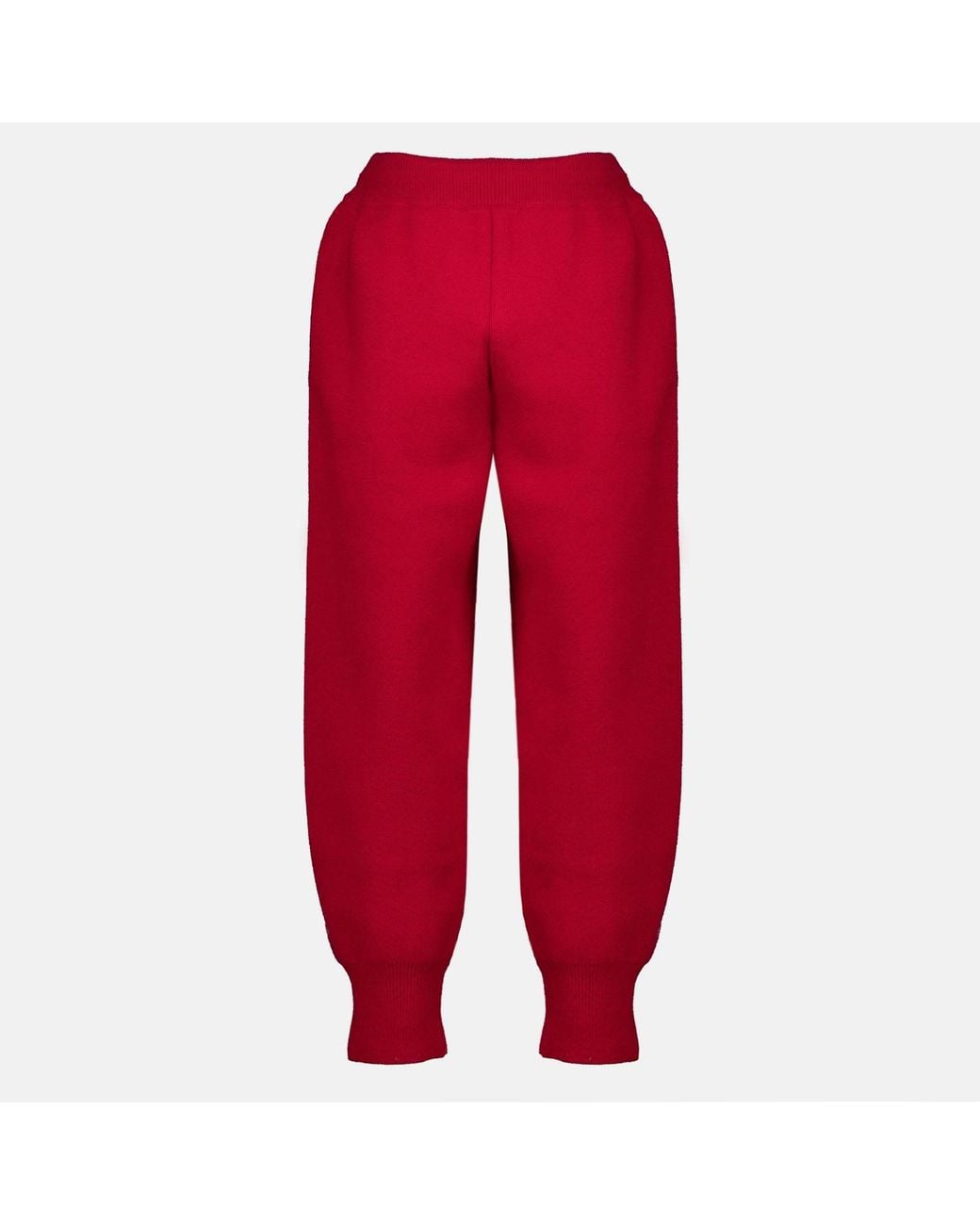 AMI Red Ami Ami De Coeur Patch Knit Joggers for men