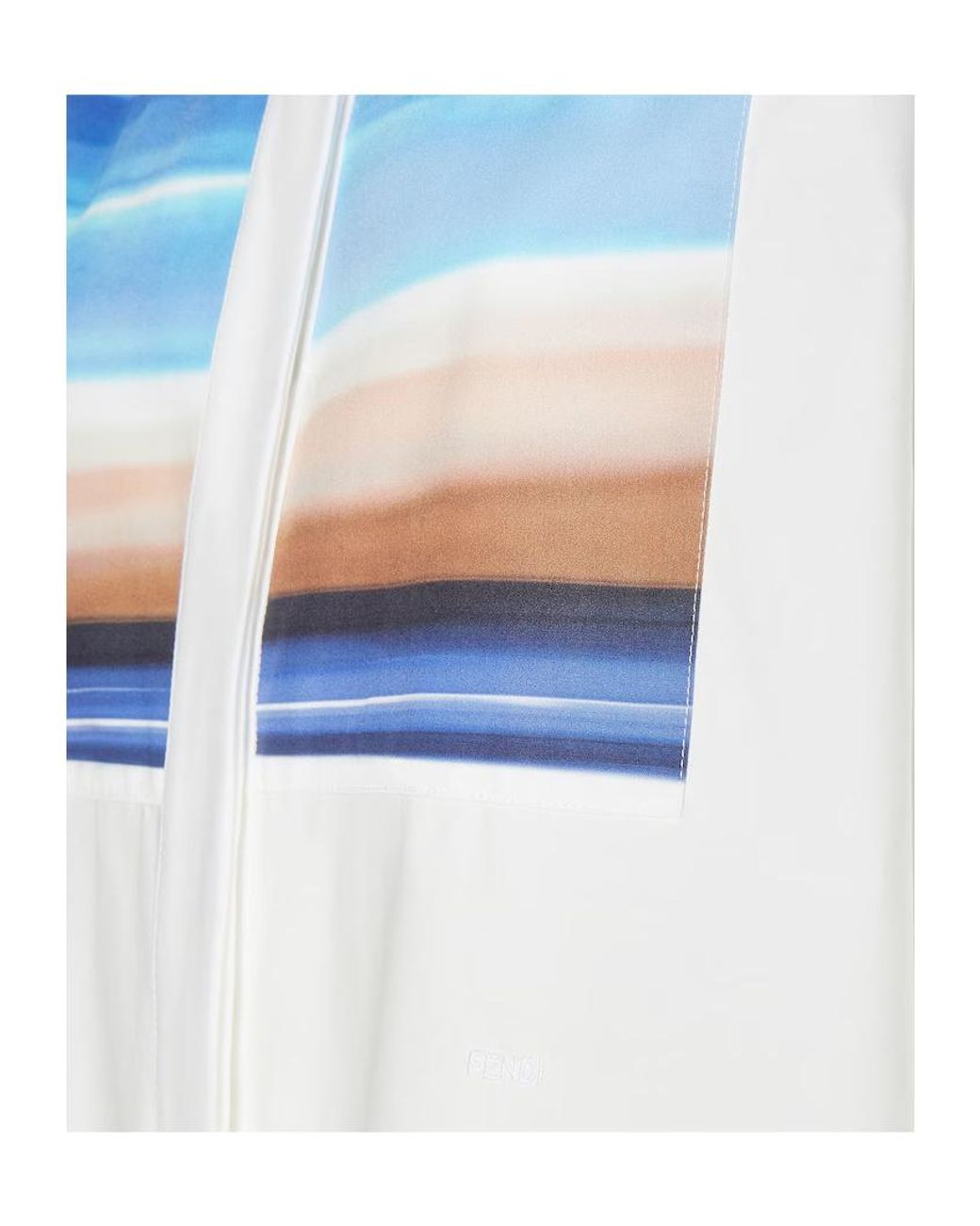 Fendi Blue Striped-Print Shirt