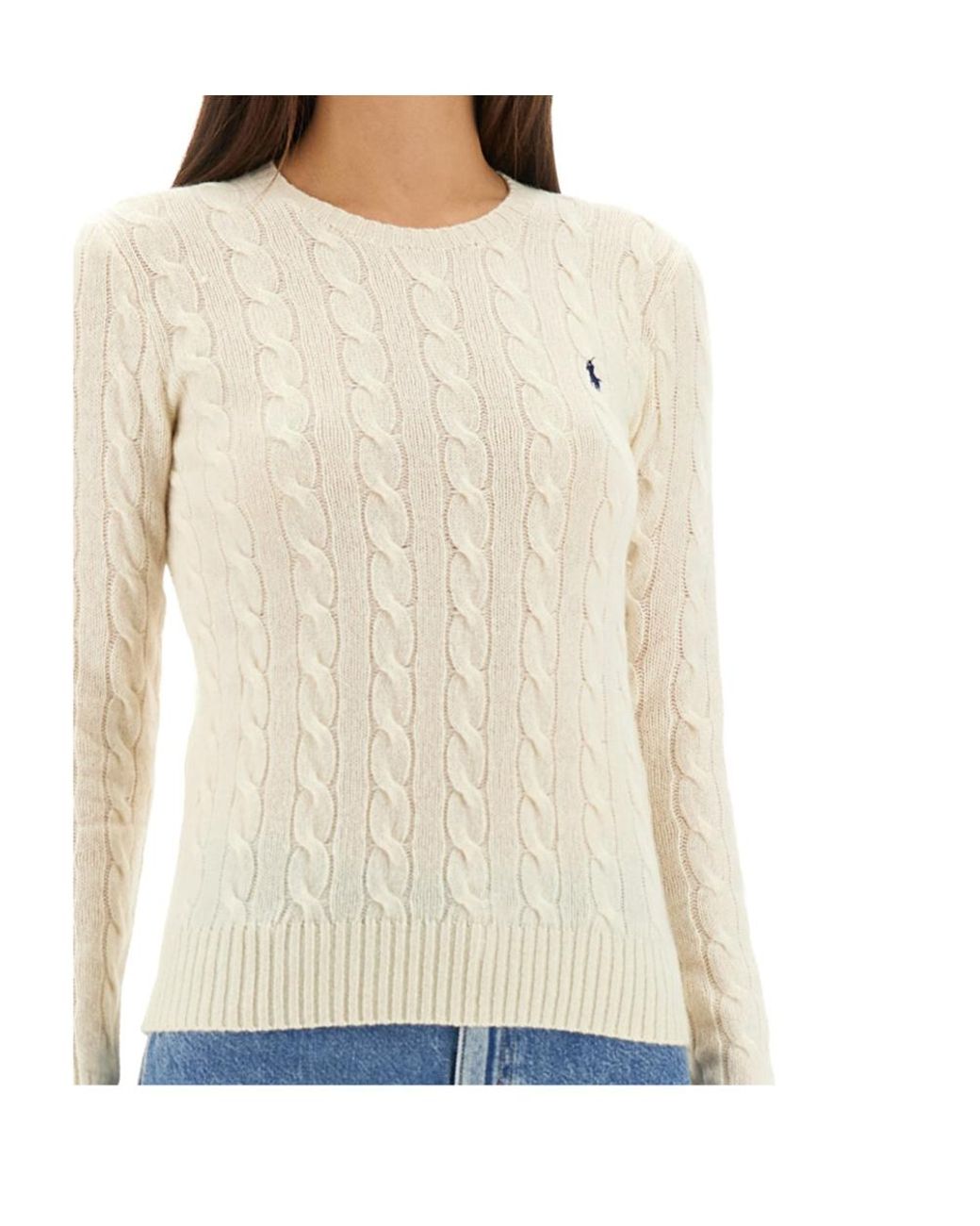 Polo Ralph Lauren White Ralph Lauren Cable Knit Sweater