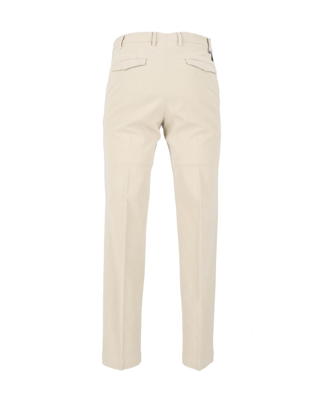 PT01 Natural Casual Trousers With Belt Loops for men