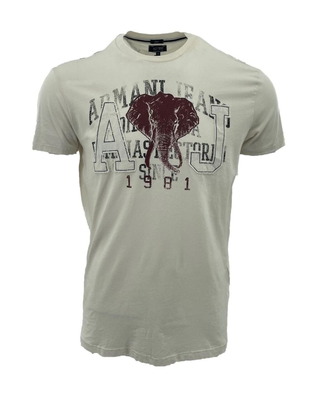 Armani Jeans Gray Item O-Neck Short-Sleeved T-Shirt for men