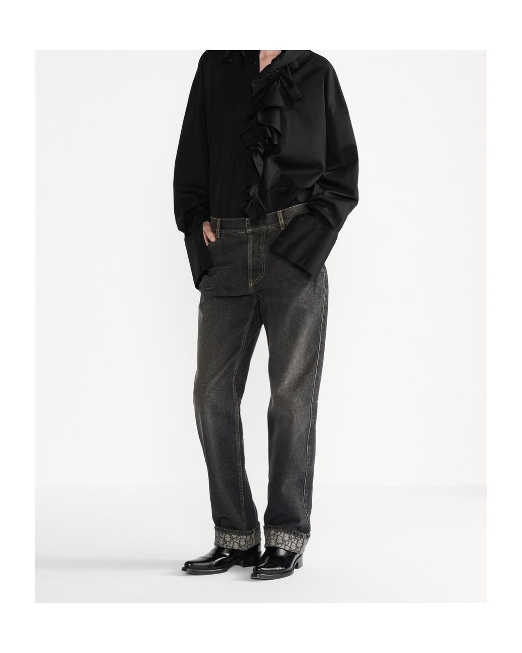 Dior Gray Regular-Fit Jeans