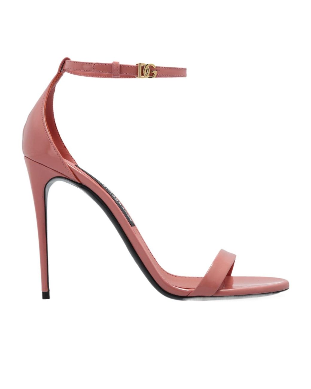 Dolce & Gabbana Pink Dg Logo Plaque Sandals