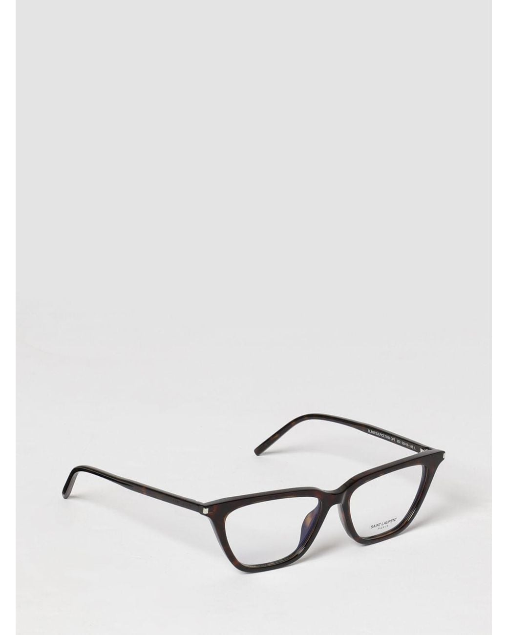 Saint Laurent White Eyewear Sulpice Thin Butterfly Frame Sunglasses