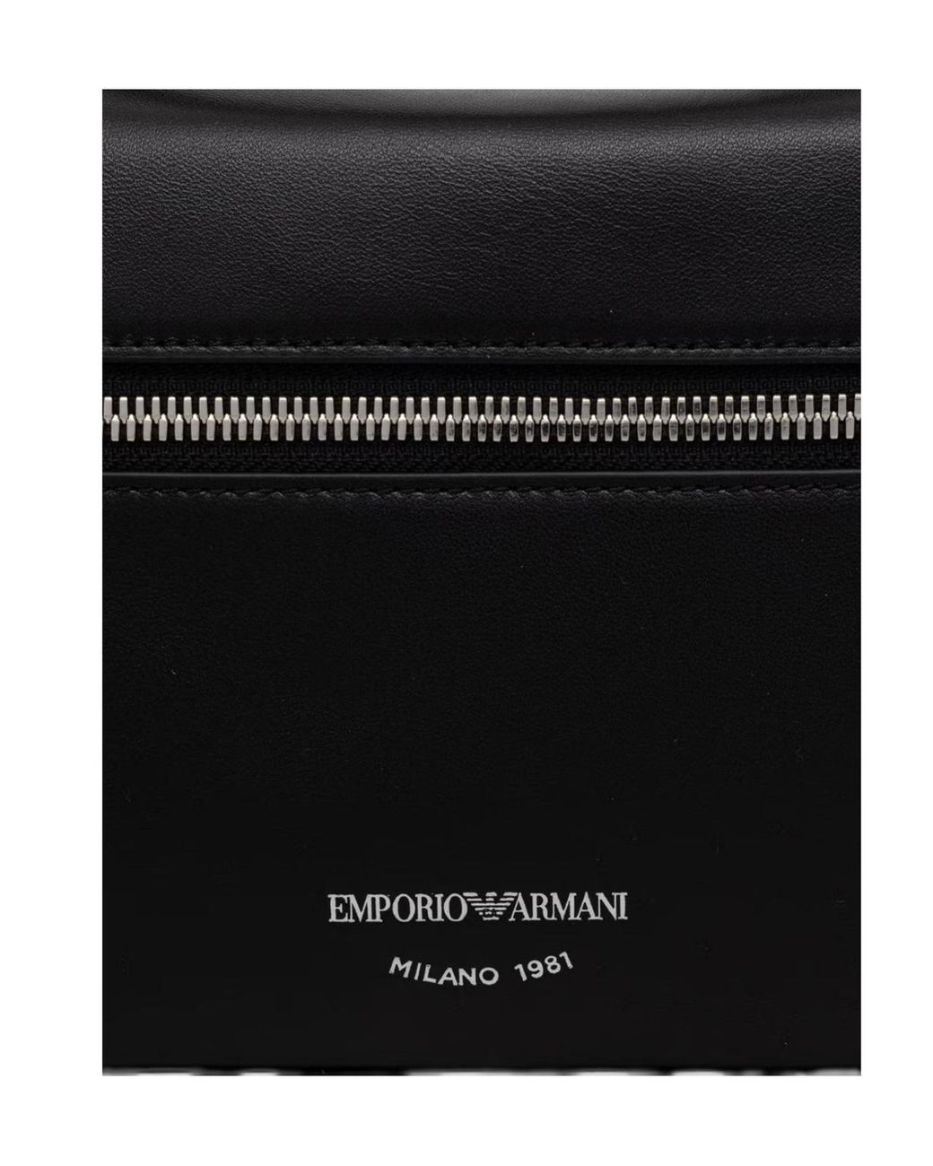Emporio Armani Black Logo-Print Crossbody Bag