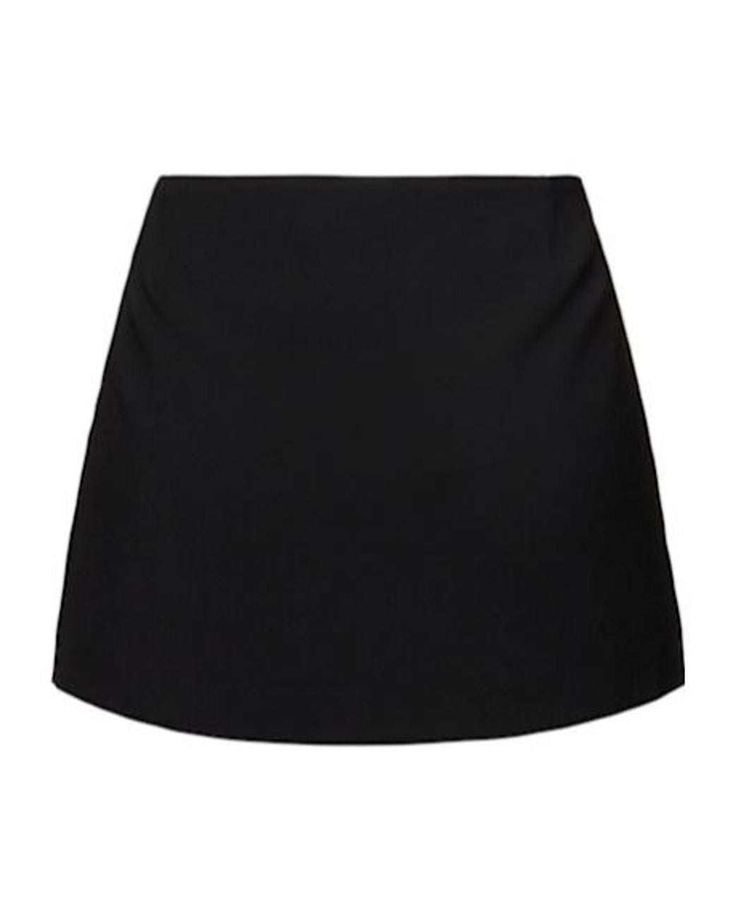 Acne Black Mini Side-Split Skirt