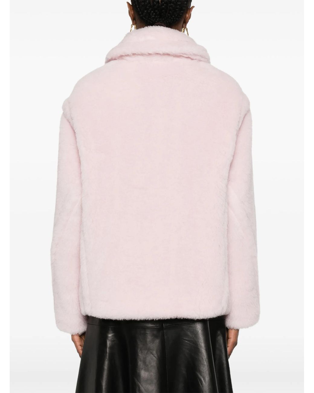 Max Mara Pink Fuggito Button-Up Coat