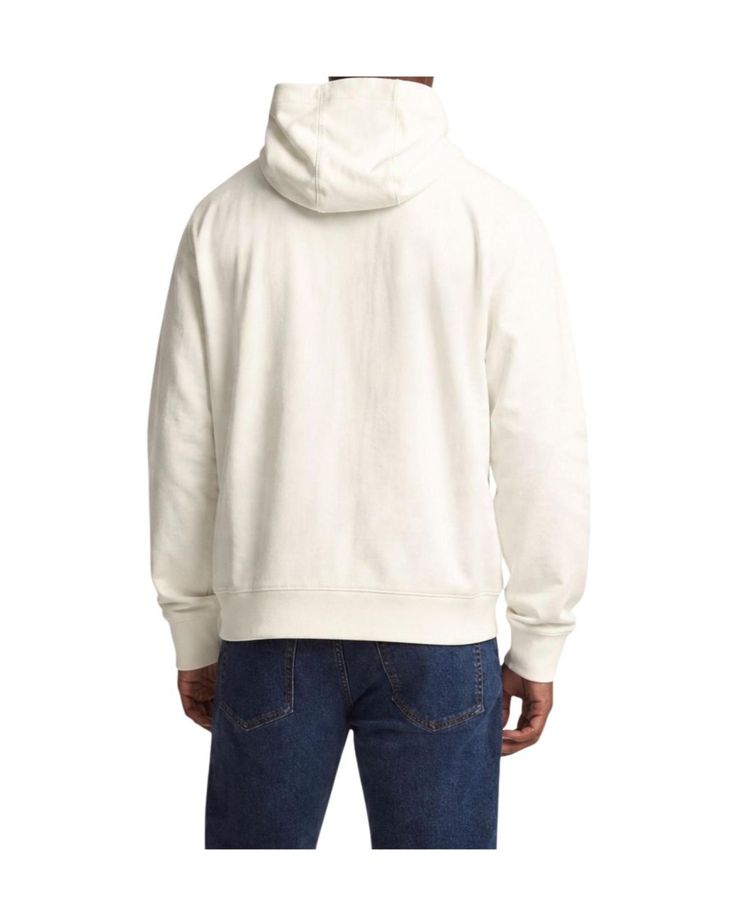EA7 Natural Logo-Tape Hoodie for men