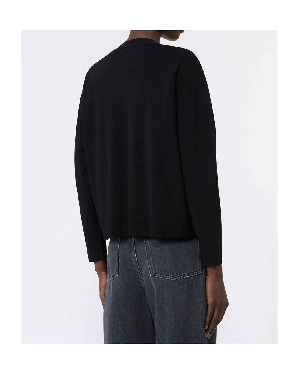 Weekend by Maxmara Black V-Neck Button Cardigan