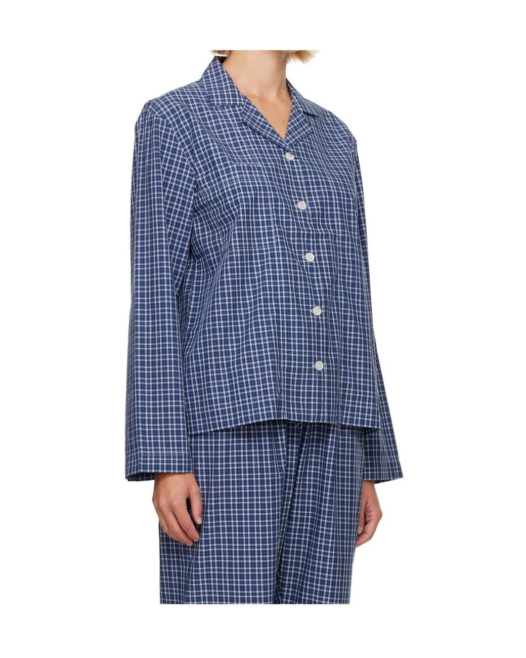 Tekla Blue Plaid Pajamas