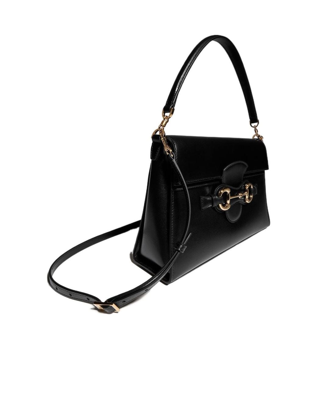 Gucci Black Horsebit Duomo Medium Top Handle Bag