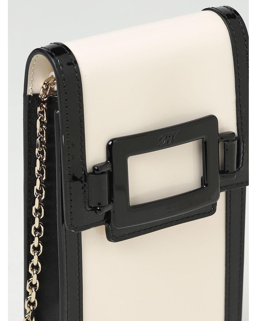 Roger Vivier Black Logo Details Shoulder Bag