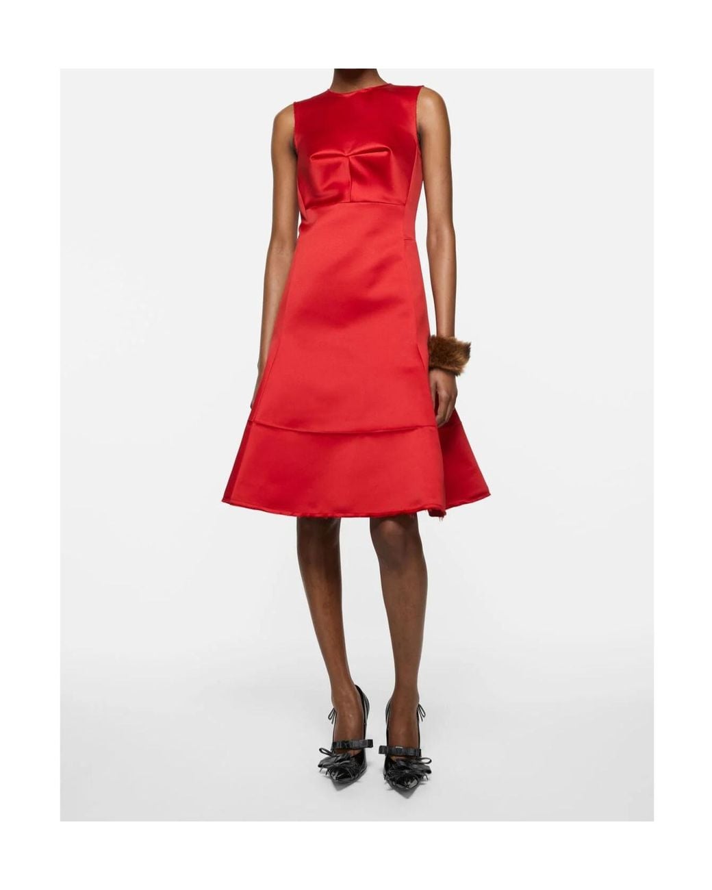 Acne Red Satin Dress