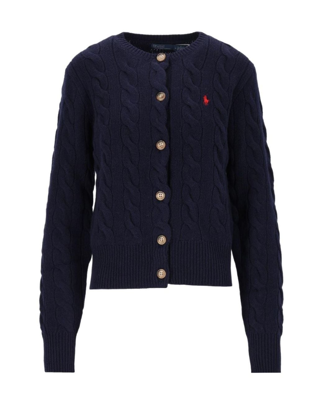Polo Ralph Lauren Blue Cable-Knit Cardigan
