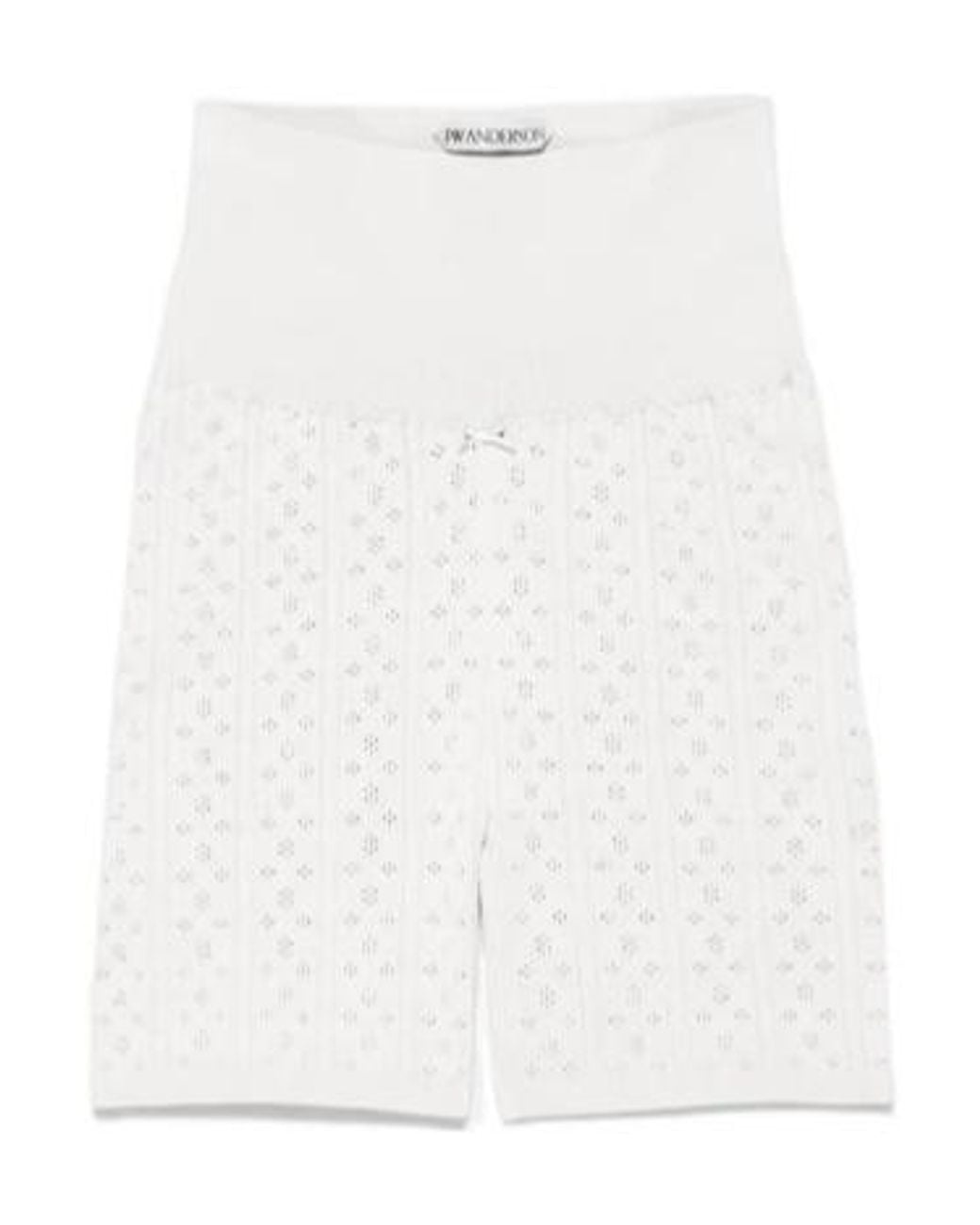 J.W. Anderson White Jw Anderson Knitted Pointelle Fitted Shorts