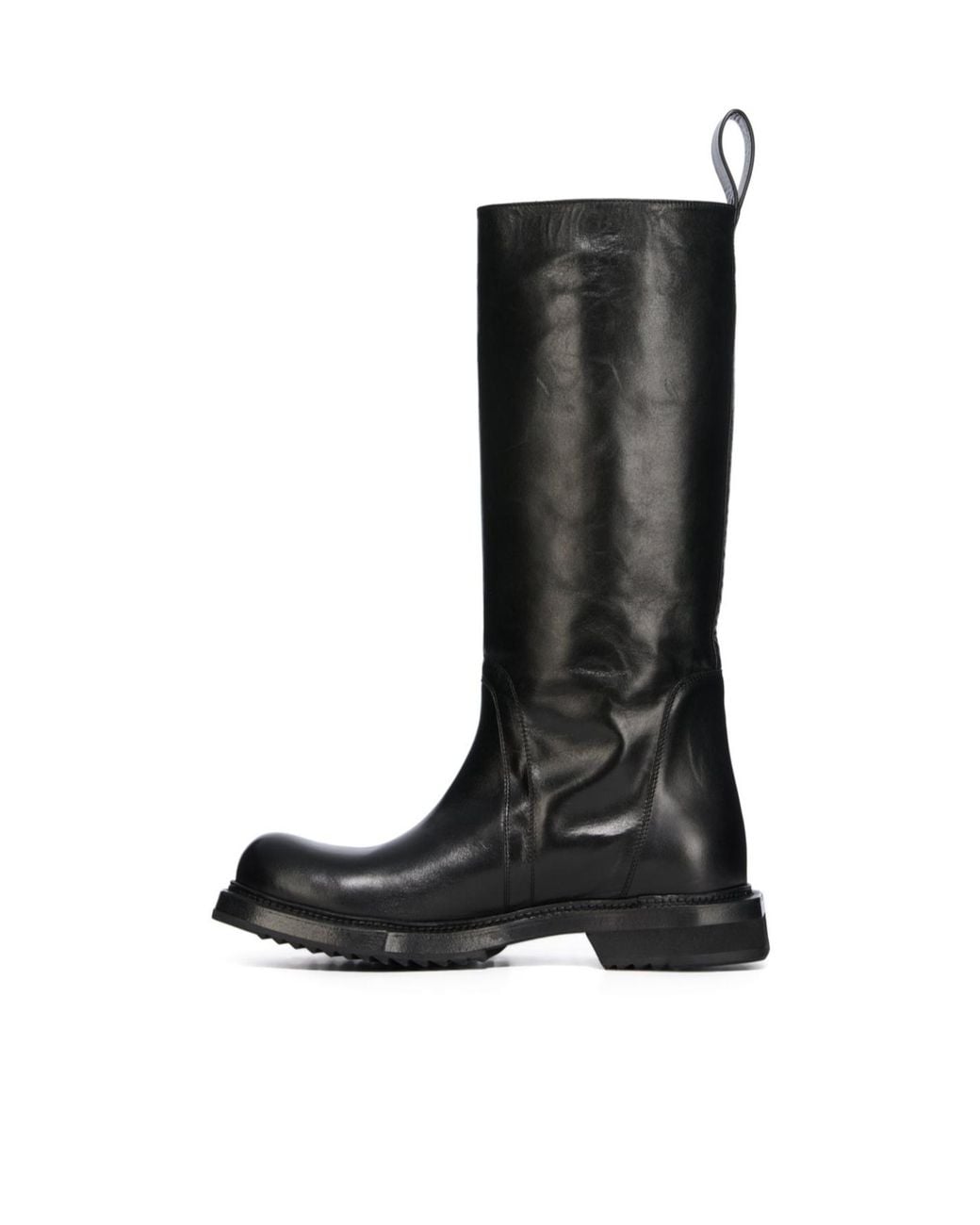 Rick Owens Black Cyclops Leather Knee-High Boots