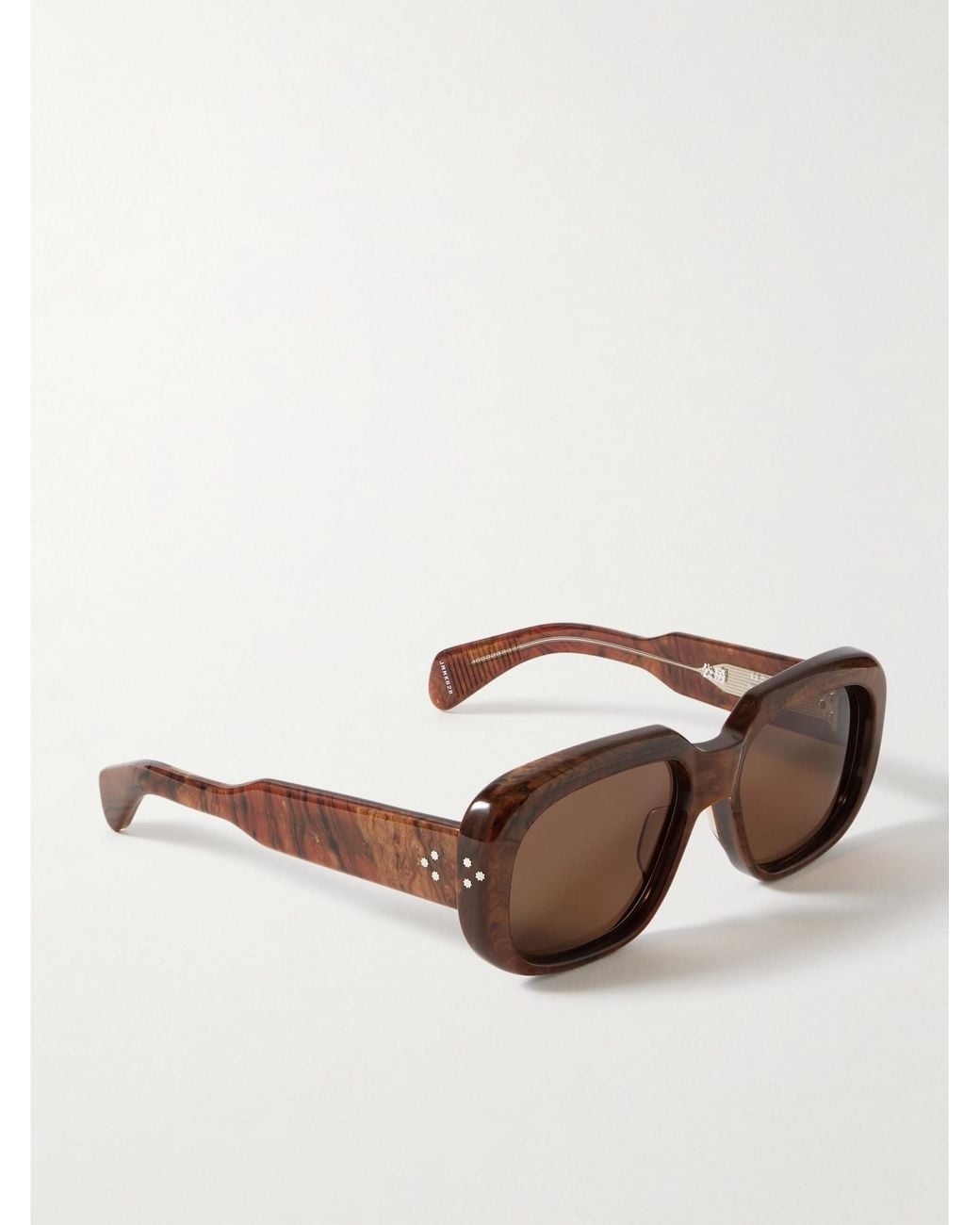 Jacques Marie Mage Brown Square-Frame Sunglasses