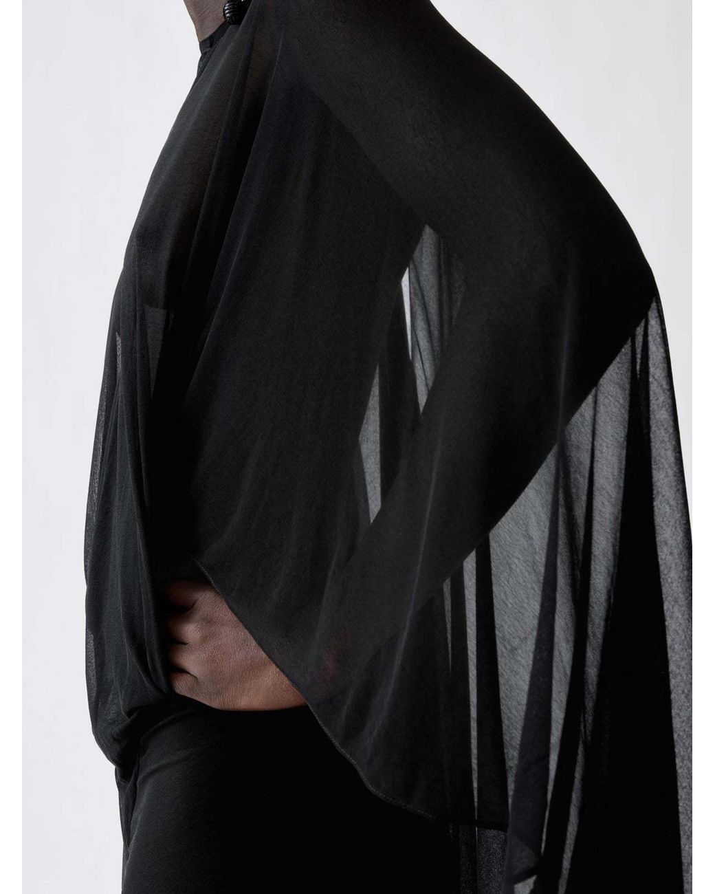 Jacquemus Black Draped Midi Cape Dress