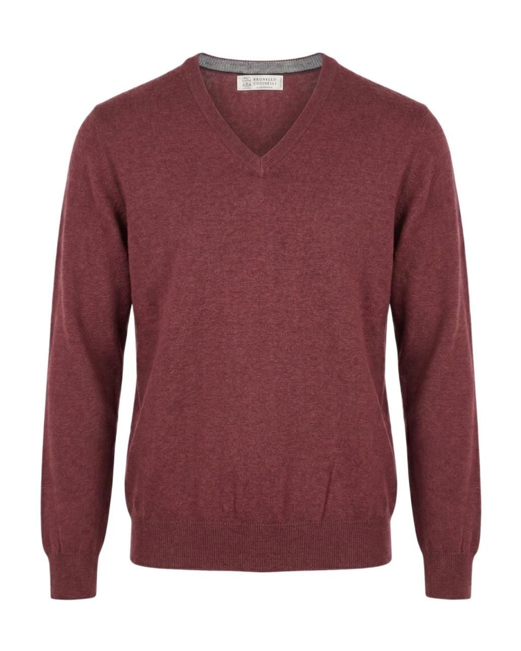 Brunello Cucinelli Purple Cashmere Sweater for men