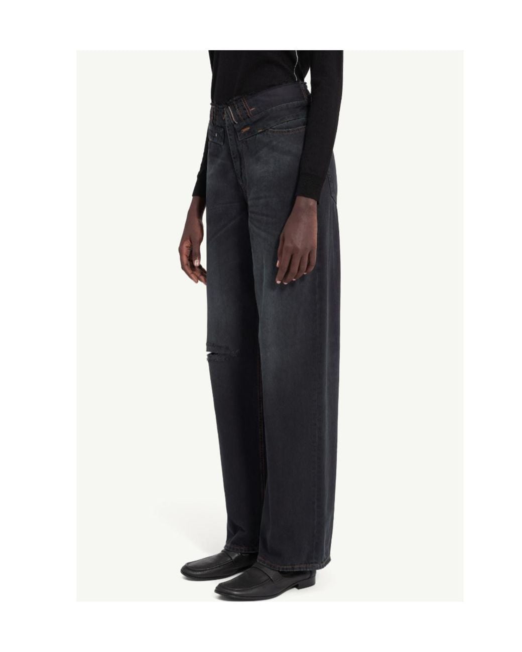 MM6 by Maison Margiela Black Straight-Leg Jeans