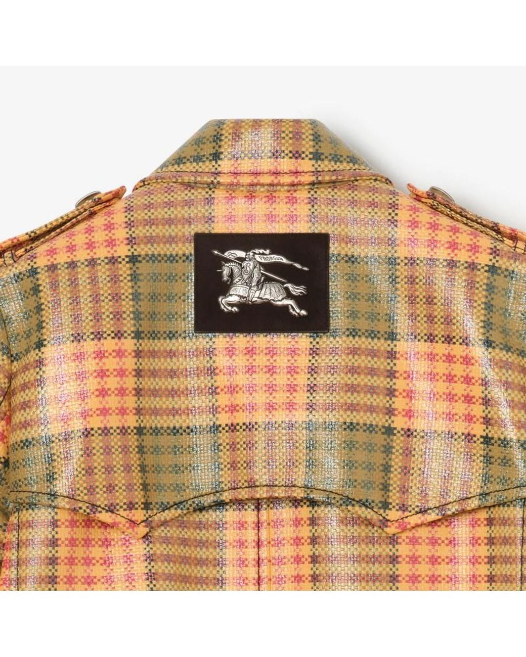 Burberry Natural Checked Double-Breasted Coat